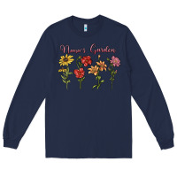 Navy nana's garden Long Sleeve Tee - MaliasSmallBusiness