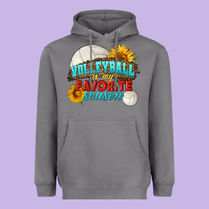 Volleyball Is My Favorite Season Heavyweight Hoodie Designed By Hra Design Shop
