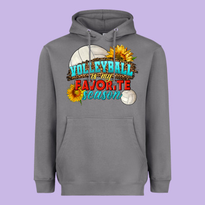 Volleyball Is My Favorite Season Heavyweight Hoodie Designed By Hra Design Shop