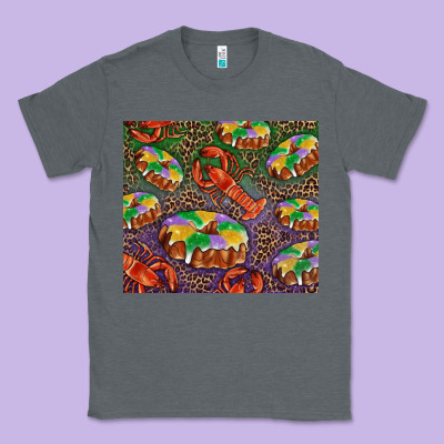 Mardi Gras King Cake And Crawfish Classic Tee Designed By Ranaportraitstore