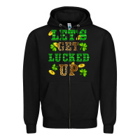 Black st patricks day lets get lucked up Zipper Hoodie - RanaPortraitStore