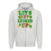 Dove Grey st patricks day lets get lucked up Zipper Hoodie - RanaPortraitStore