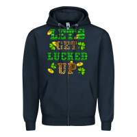 Navy st patricks day lets get lucked up Zipper Hoodie - RanaPortraitStore