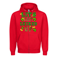 Red st patricks day lets get lucked up Zipper Hoodie - RanaPortraitStore