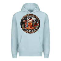 Blue Mist joy reindeer christmas ornament Premium Hoodie - Jasminsmagicworld