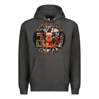Charcoal Heather joy reindeer christmas ornament Premium Hoodie - Jasminsmagicworld