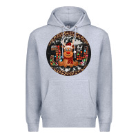 Heather Grey joy reindeer christmas ornament Premium Hoodie - Jasminsmagicworld