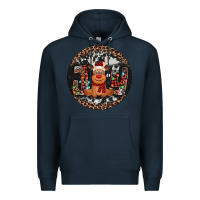 Navy joy reindeer christmas ornament Premium Hoodie - Jasminsmagicworld
