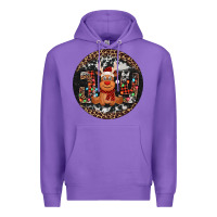 Purple joy reindeer christmas ornament Premium Hoodie - Jasminsmagicworld