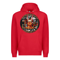 Red joy reindeer christmas ornament Premium Hoodie - Jasminsmagicworld