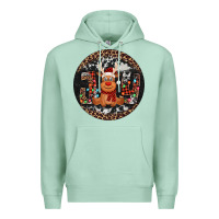 Seafoam joy reindeer christmas ornament Premium Hoodie - Jasminsmagicworld