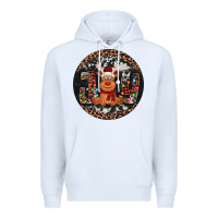 White joy reindeer christmas ornament Premium Hoodie - Jasminsmagicworld