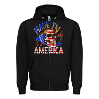 Black made in america Zipper Hoodie - texasbilliewilder