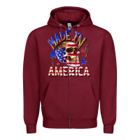 Burgundy made in america Zipper Hoodie - texasbilliewilder
