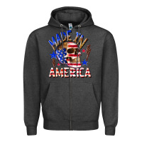 Charcoal Heather made in america Zipper Hoodie - texasbilliewilder