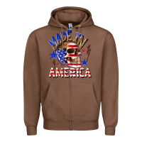 Chestnut made in america Zipper Hoodie - texasbilliewilder