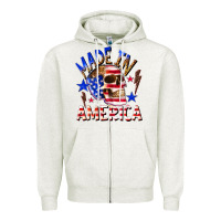 Oatmeal Heather made in america Zipper Hoodie - texasbilliewilder