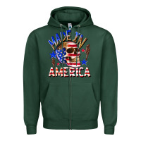 Sports Green made in america Zipper Hoodie - texasbilliewilder