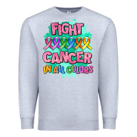 Heather Grey fight cancer in all colors Premium Sweatshirt - AdoDesignShop