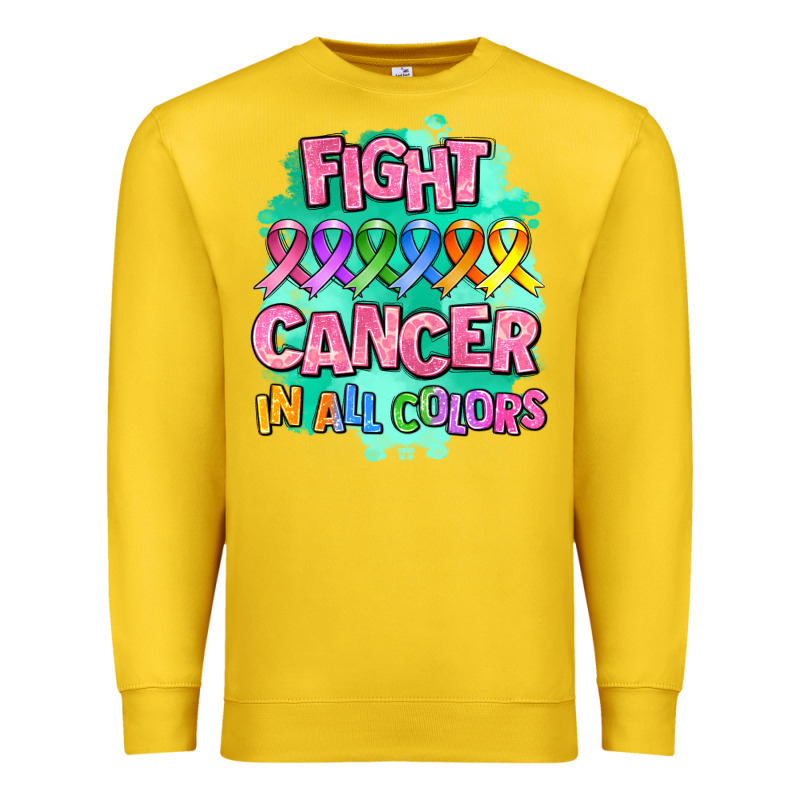Fight Cancer In All Colors Premium Sweatshirt by AdoDesignShop | Teevron