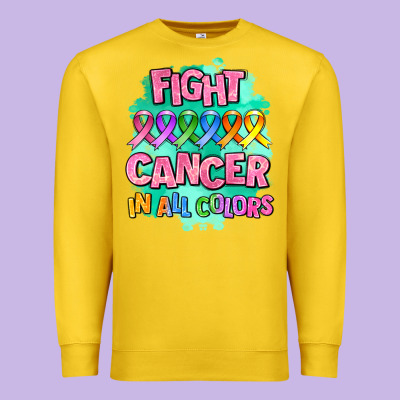 Fight Cancer In All Colors Premium Sweatshirt Designed By Adodesignshop