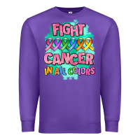 Purple fight cancer in all colors Premium Sweatshirt - AdoDesignShop