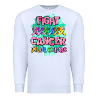 White fight cancer in all colors Premium Sweatshirt - AdoDesignShop