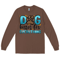 Chestnut dog kisses fix everything Long Sleeve Tee - MaliasSmallBusiness
