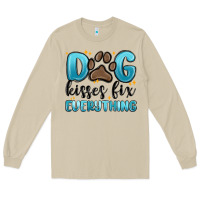 Dog Kisses Fix Everything Long Sleeve Tee | Teevron