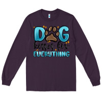 Plum dog kisses fix everything Long Sleeve Tee - MaliasSmallBusiness