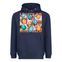 Navy Easter eggs cowhide leopard tumbler Easter Day Heavyweight Hoodie - Neo Western