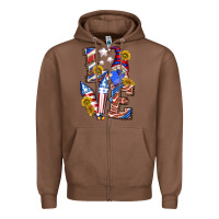 Chestnut love 4th of july with gnome Zipper Hoodie - texasbilliewilder