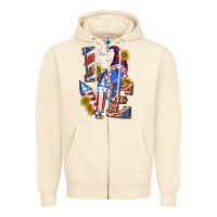 Sandshell love 4th of july with gnome Zipper Hoodie - texasbilliewilder