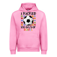 Fuchsia Pink i kicked 100 days of school Urban Hoodie - MaliasSmallBusiness