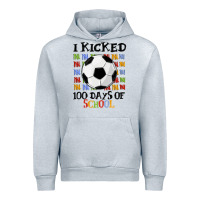 Heather Grey i kicked 100 days of school Urban Hoodie - MaliasSmallBusiness