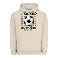 Pigment French Oak i kicked 100 days of school Urban Hoodie - MaliasSmallBusiness