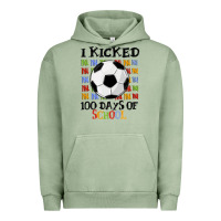 Pigment Oil Green i kicked 100 days of school Urban Hoodie - MaliasSmallBusiness