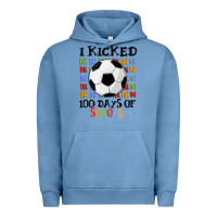 Pigment Pebble Blue i kicked 100 days of school Urban Hoodie - MaliasSmallBusiness