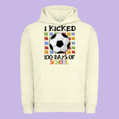 I Kicked 100 Days Of School Urban Hoodie Designed By Maliassmallbusiness