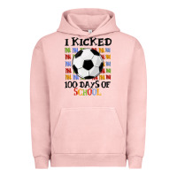 Pigment Salmon i kicked 100 days of school Urban Hoodie - MaliasSmallBusiness
