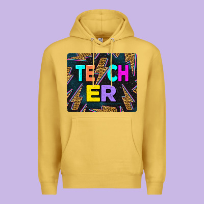 Teacher Flash Premium Hoodie Designed By Lillyallendesigns