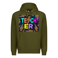 Army Green Teacher Flash Premium Hoodie - LillyAllenDesigns