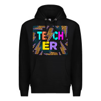 Black Teacher Flash Premium Hoodie - LillyAllenDesigns