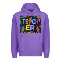 Purple Teacher Flash Premium Hoodie - LillyAllenDesigns