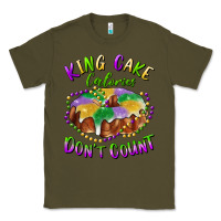 Army Green mardi gras king cake calories don't count Classic Tee - RanaPortraitStore