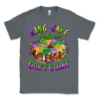 Charcoal Heather mardi gras king cake calories don't count Classic Tee - RanaPortraitStore