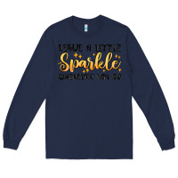 Navy leave a little sparkle wherever you go Long Sleeve Tee - MaliasSmallBusiness