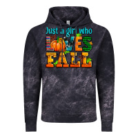 Cloud Black just a girl who loves fall Vintage Hoodie - AdoDesignShop