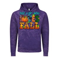 Cloud Purple just a girl who loves fall Vintage Hoodie - AdoDesignShop