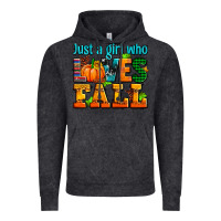 Vintage Black just a girl who loves fall Vintage Hoodie - AdoDesignShop